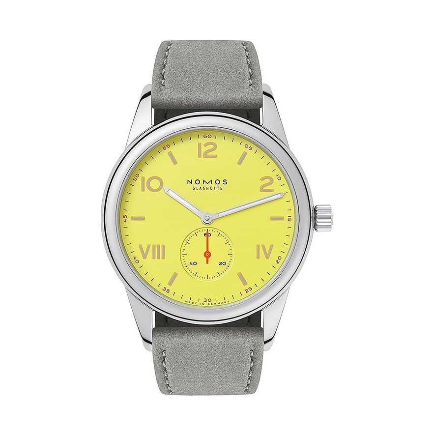 Nomos Glashütte Herrenuhr Club Campus 38 starlight 721, Herren, Edelstahl, Armband: Leder, vegan, Handaufzug
