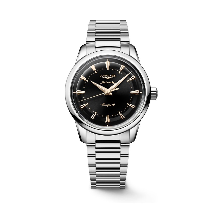 Longines Herrenuhr Conquest Heritage L16494526, Herren, Edelstahl, Armband: Edelstahl, Automatik, analog