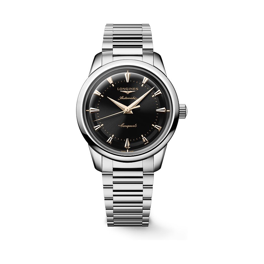 Longines Herrenuhr Conquest Heritage L16504526, Herren, Edelstahl, Armband: Edelstahl, Automatik, analog