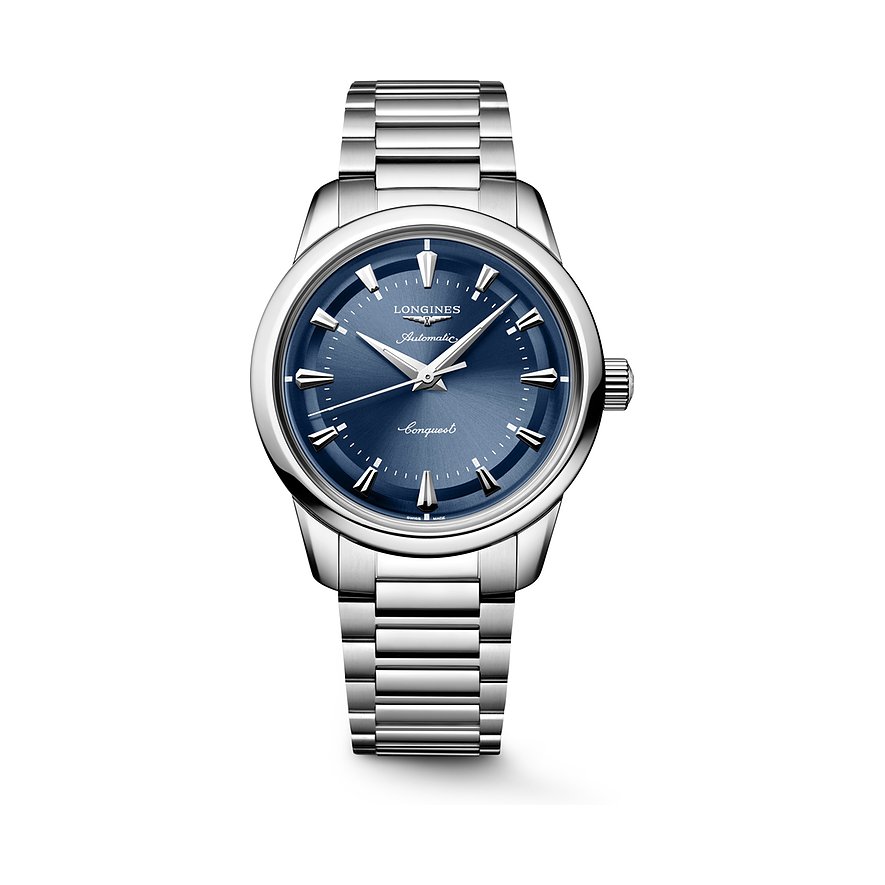 Longines Herrenuhr Conquest Heritage L16494926, Herren, Edelstahl, Armband: Edelstahl, Automatik, analog
