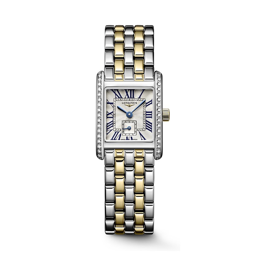 Longines Damenuhr Longines Mini Dolcevita L52005787, Damen, Edelstahl, 750er Gelbgold, Armband: Gold, Edelstahl, Quarz, analog