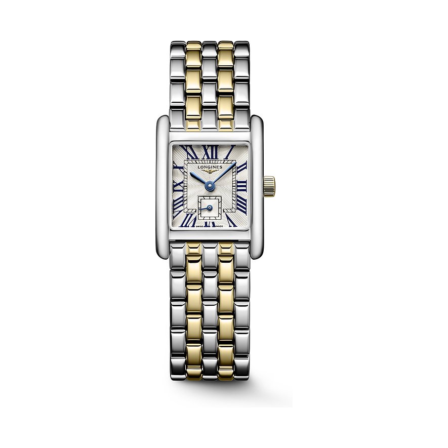 Longines Damenuhr Longines Mini Dolcevita L52005707, Damen, Edelstahl, 750er Gelbgold, Armband: Gold, Edelstahl, Quarz, analog