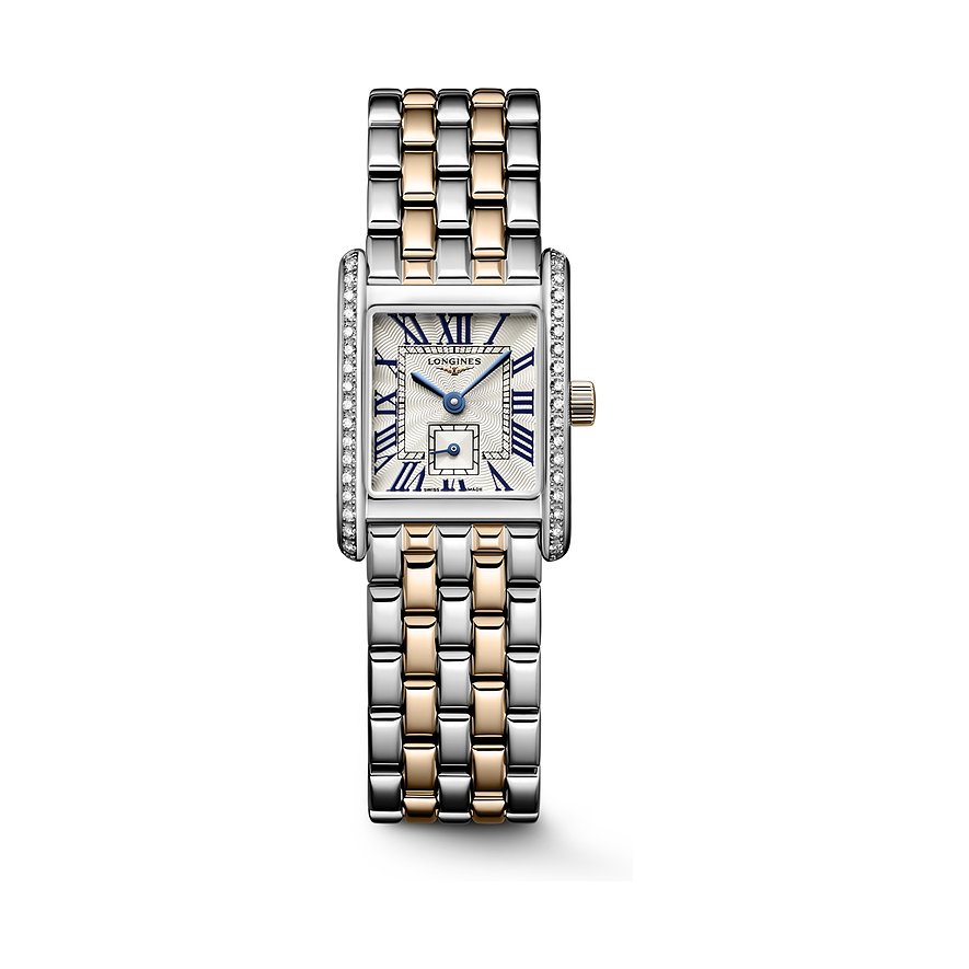 Longines Damenuhr Longines Mini Dolcevita L52005797, Damen, Edelstahl, 750er Gelbgold, Armband: Gold, Edelstahl, Quarz, analog