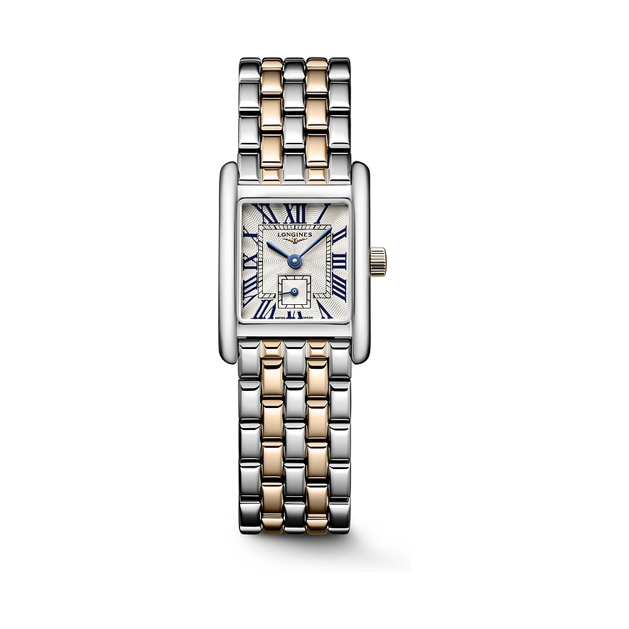 Longines Damenuhr Longines Mini Dolcevita L52005717, Damen, Edelstahl, 750er Gelbgold, Armband: Gold, Edelstahl, Quarz, analog