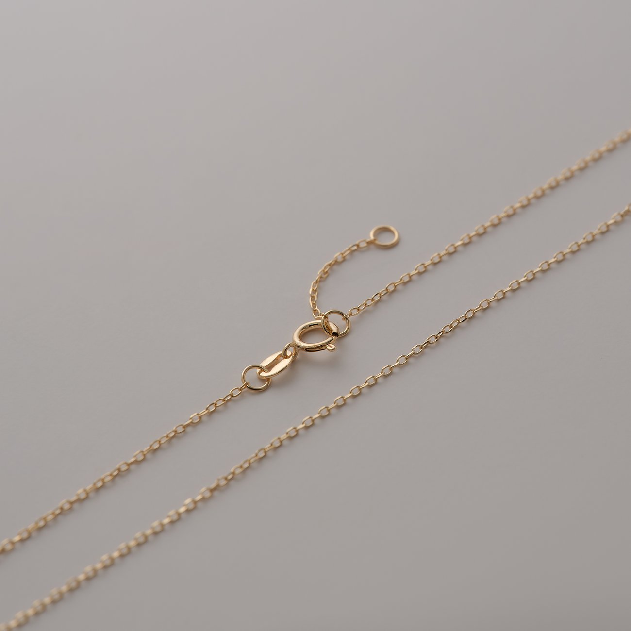Nahaufnahme der CHRIST Halsschmuck-Halskette aus Gelbgold mit Verschluss und Verlängerungskettchen