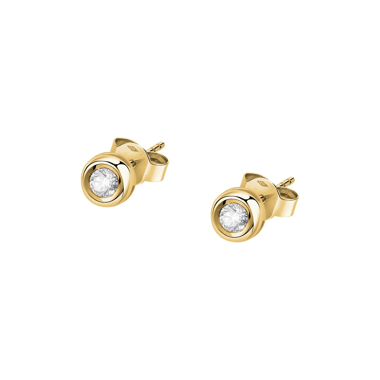 CHRIST Ohrstecker aus 585 Weißgold mit Diamant im Brillantschliff.