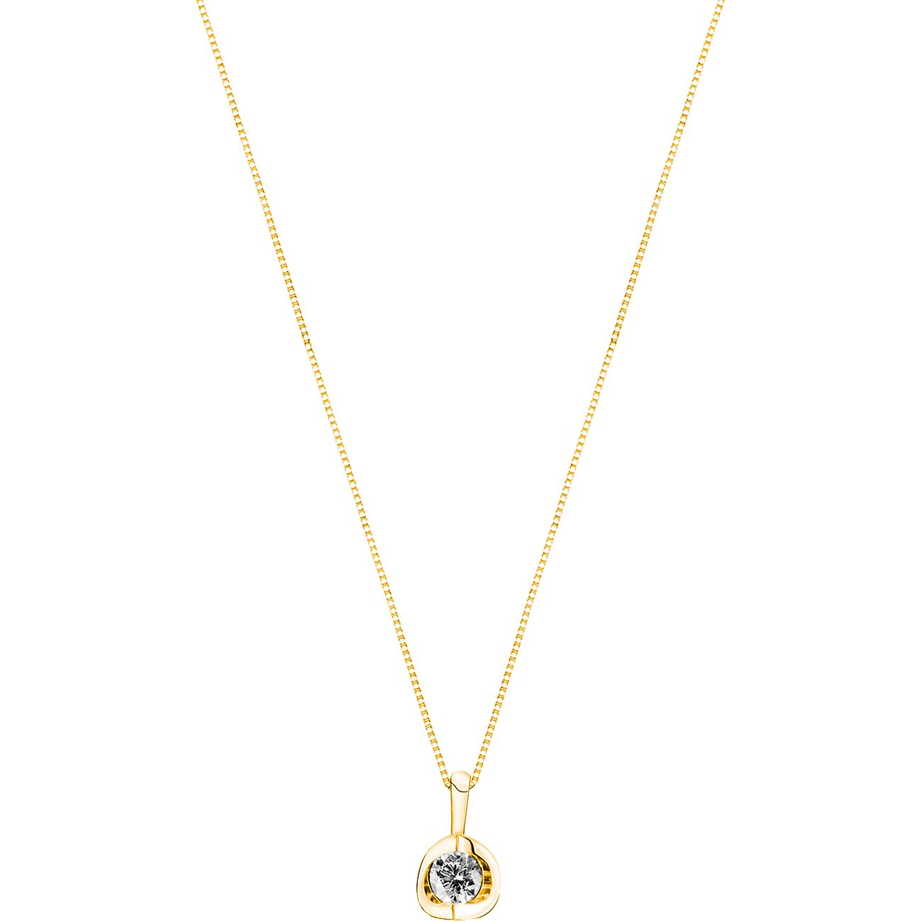 CHRIST Halsschmuck aus 585 Gelbgold mit Diamant.