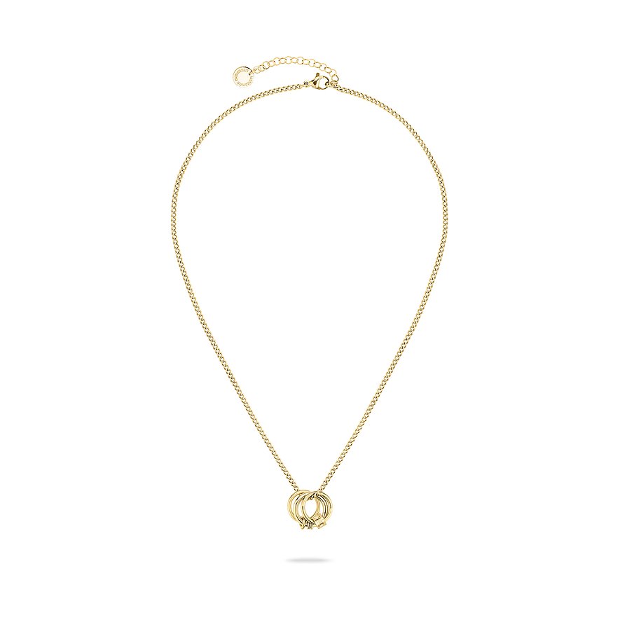 Liebeskind Halsschmuck aus Edelstahl mit drei Ringen.