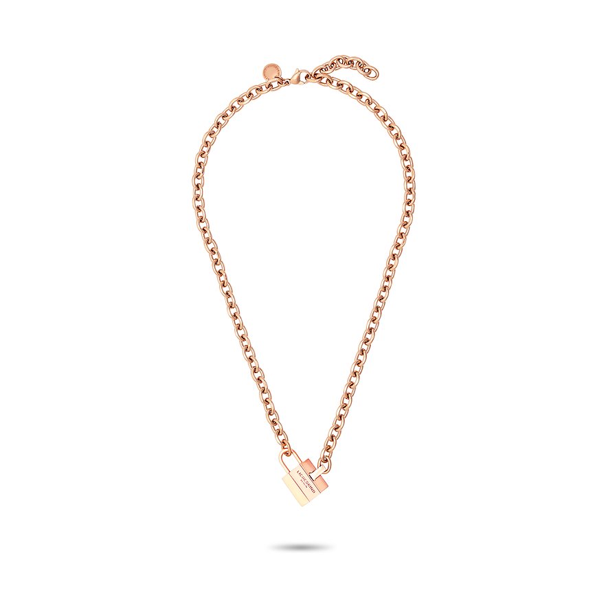 Collier Liebeskind en acier inoxydable avec pendentif de couleur or rose.