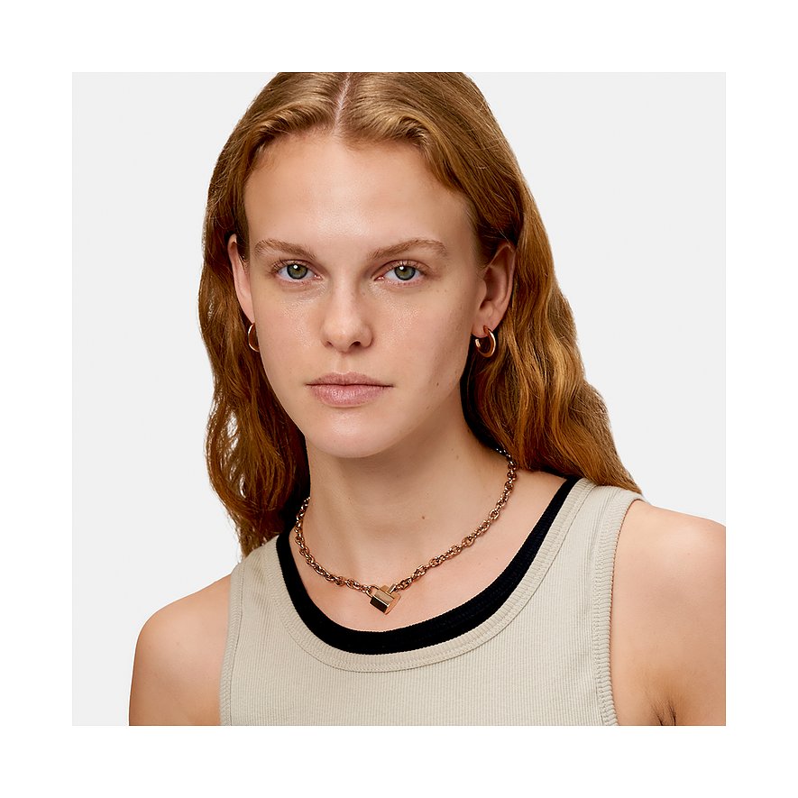Collier Liebeskind en acier inoxydable avec pendentif rosé.