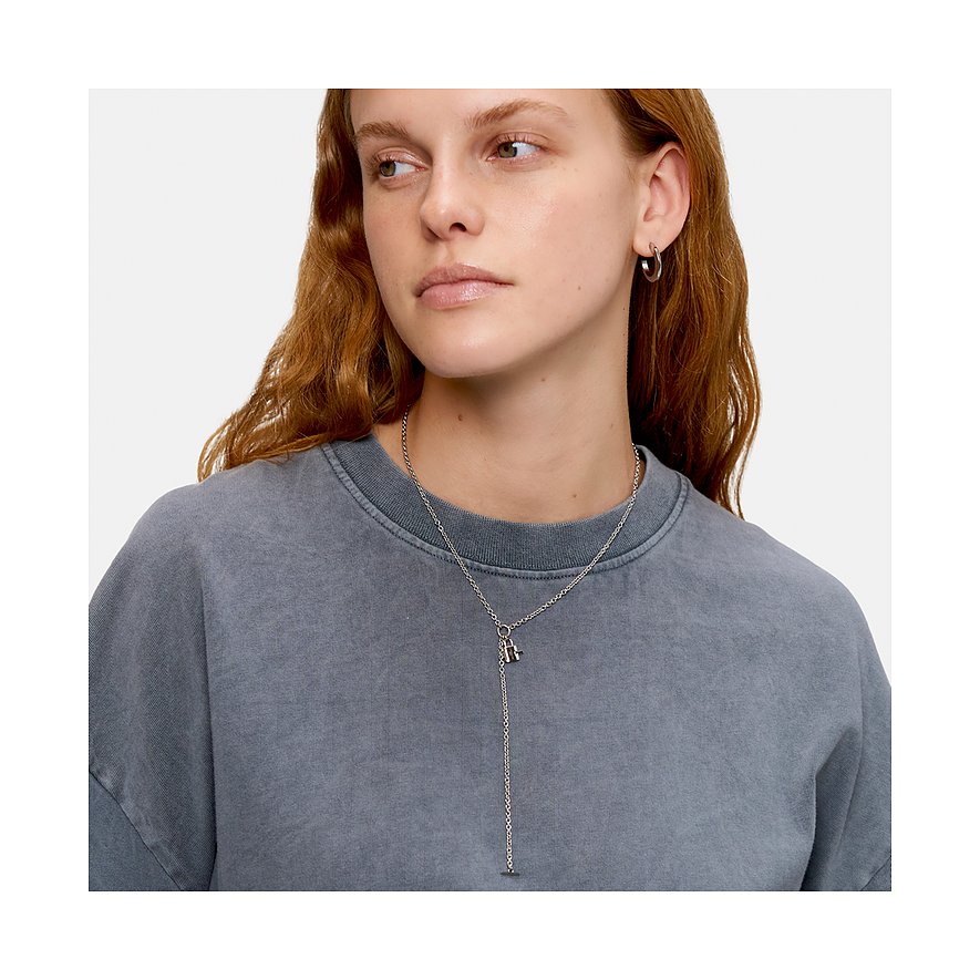 Liebeskind Halsschmuck aus Edelstahl, silberfarben, mit Anhänger.