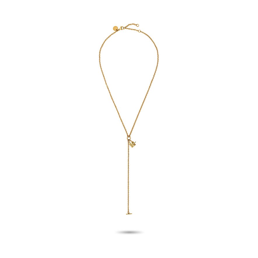 Liebeskind halsband i rostfritt stål med hängsmycke i form av ett hänglås.