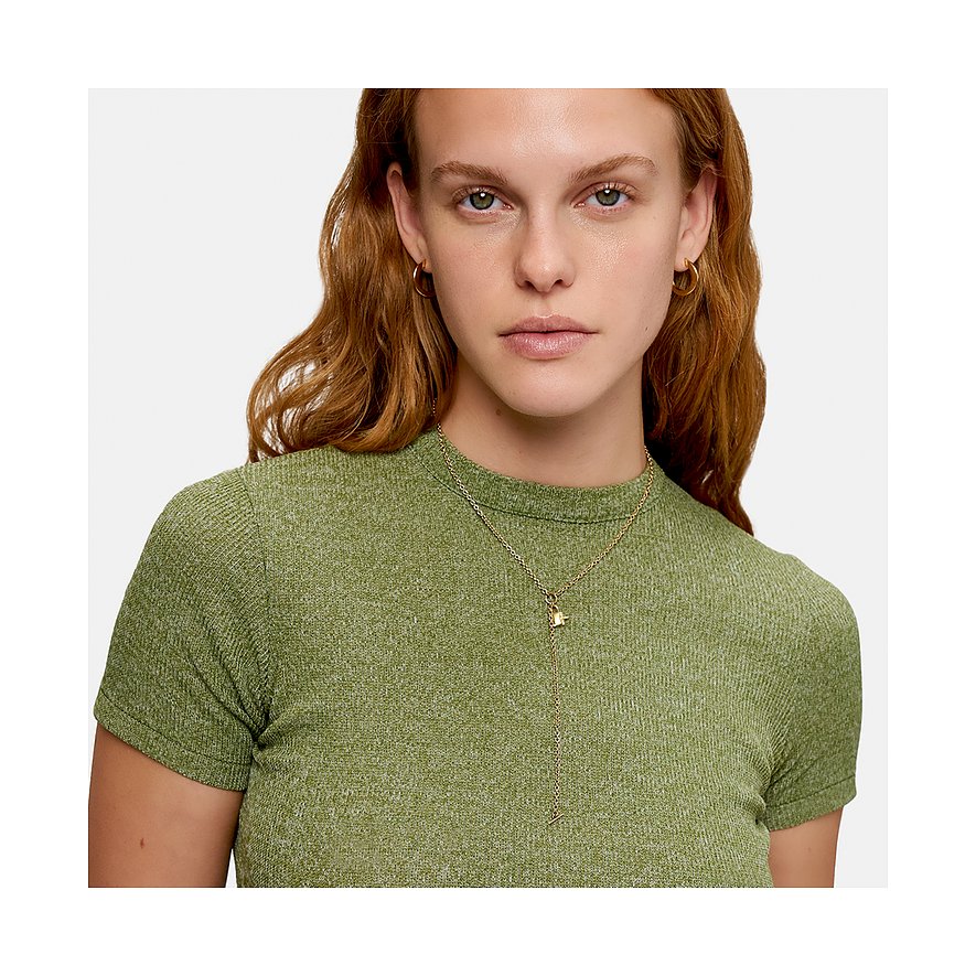 Liebeskind halsband i rostfritt stål, guldfärgat, med hänge.