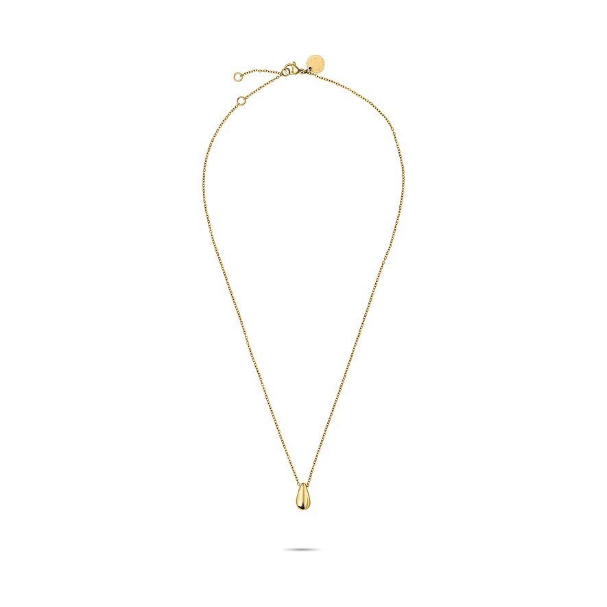 Liebeskind Halsschmuck aus Edelstahl, Tropfenanhänger, goldfarben.
