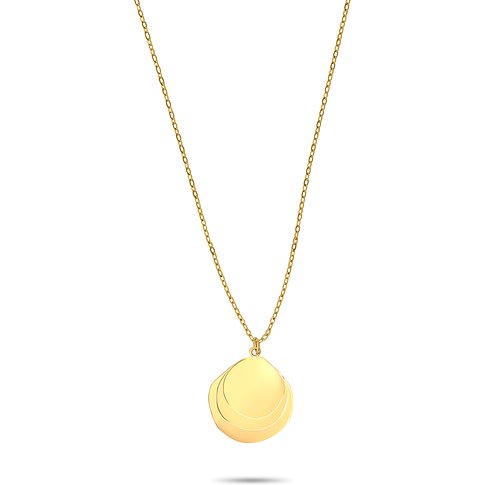 Liebeskind Halsschmuck aus Edelstahl mit drei übereinanderliegenden Anhängern.