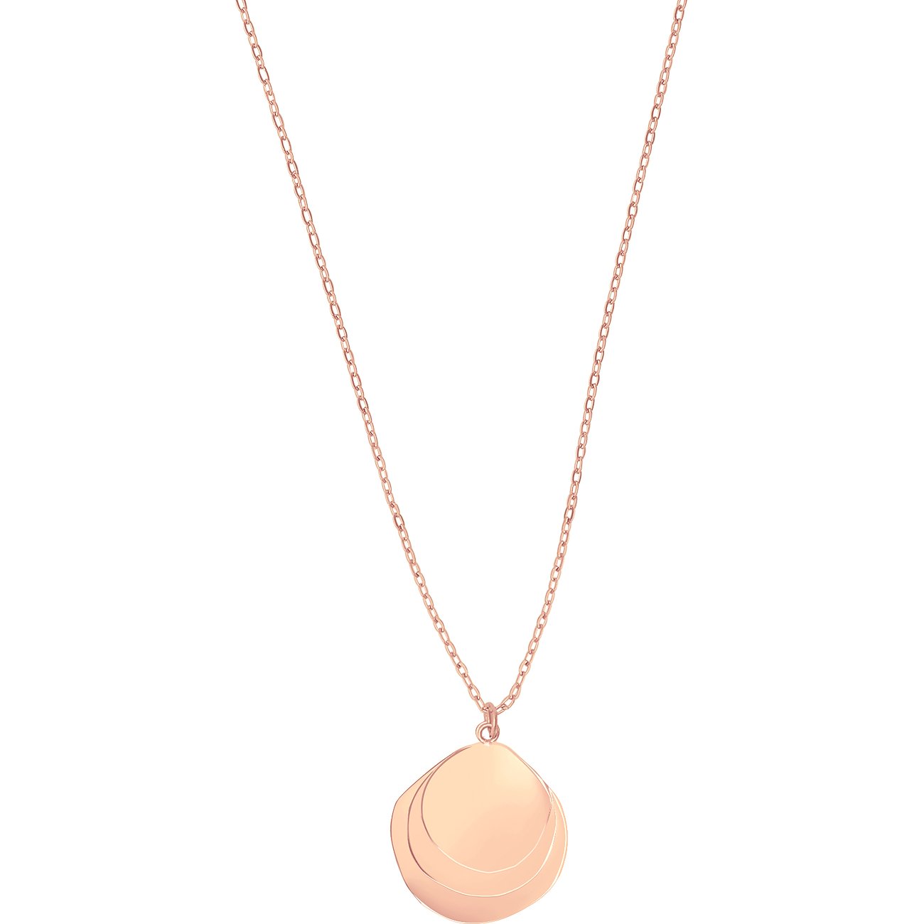 Liebeskind Halsschmuck aus Edelstahl mit drei runden Anhängern.