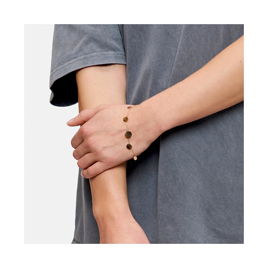 Liebeskind-armband i rostfritt stål med runda hängen.