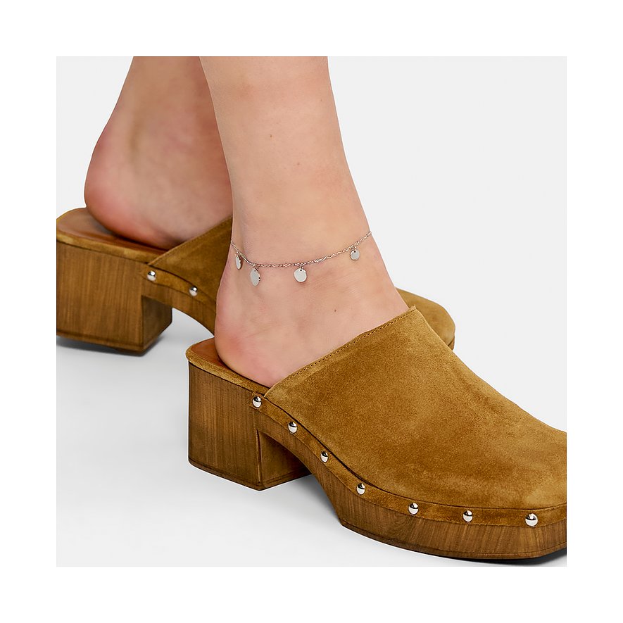 Liebeskind fotlänk i rostfritt stål med runda hängen.