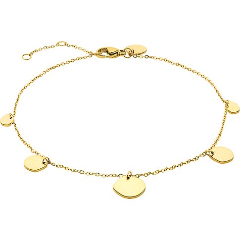 Liebeskind armband i rostfritt stål med berlocker, guldfärgad.