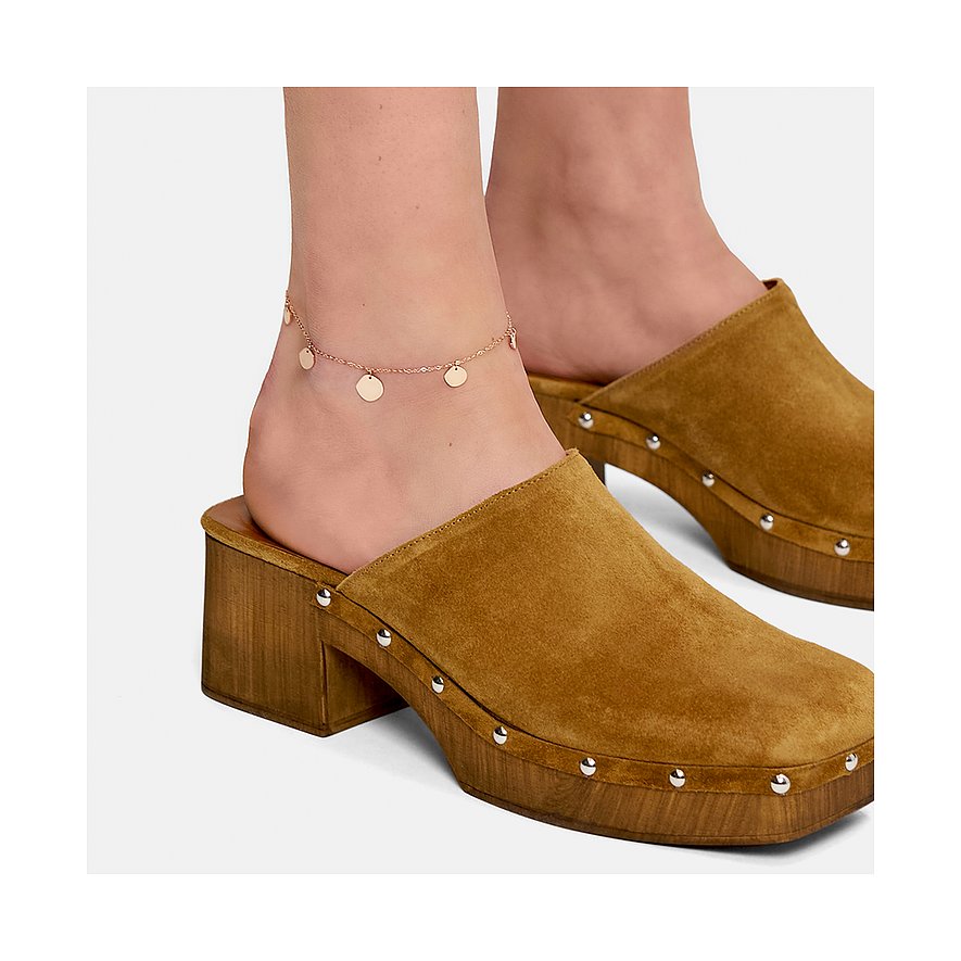 Liebeskind Fußkette aus Edelstahl mit runden Anhängern in Roségold.