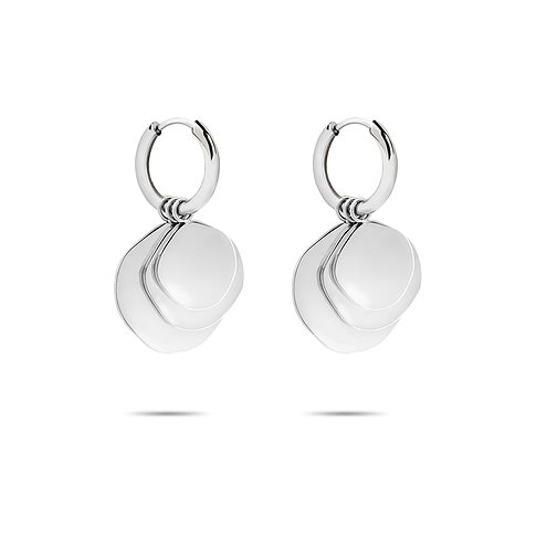 Liebeskind Ohrringe aus Edelstahl mit Anhängern.