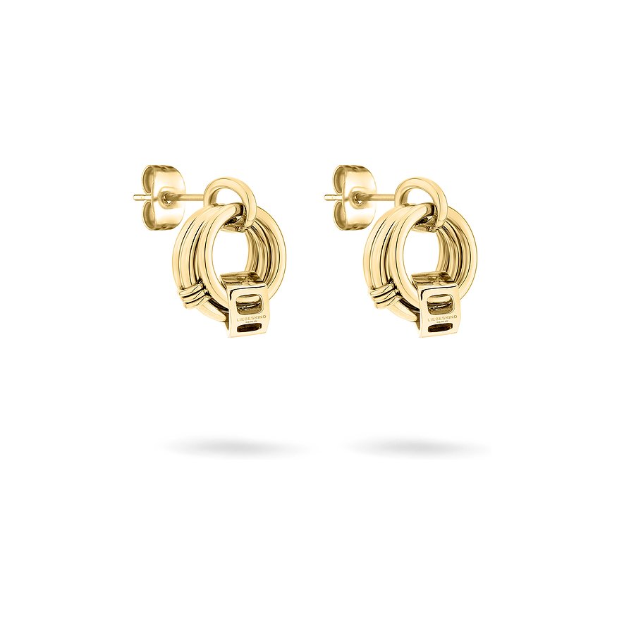 Liebeskind Ohrstecker, Damen, Edelstahl, gelbgold