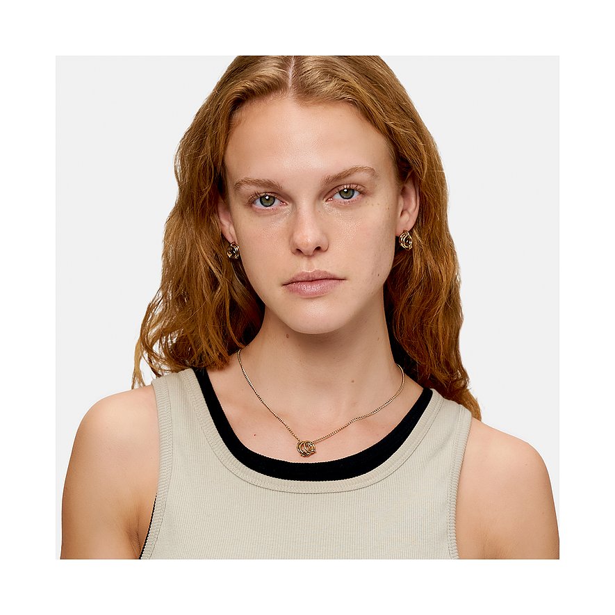 Liebeskind Ohrstecker aus Edelstahl mit drei verschlungenen Ringen.