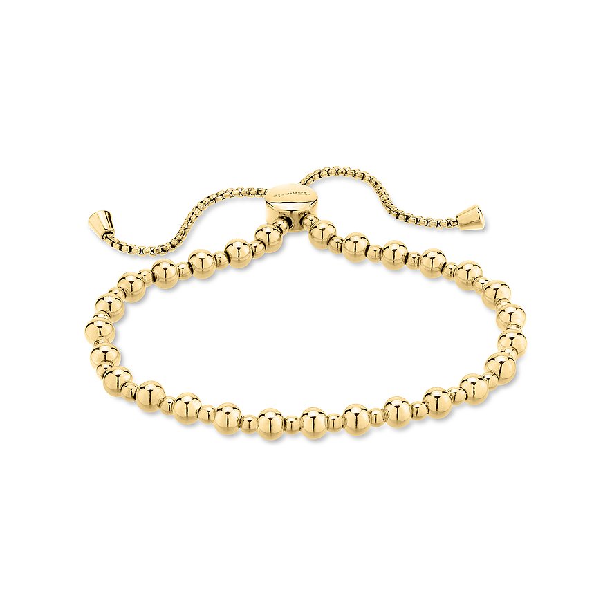 Tamaris Bracciale Con Sfere TJ-0593-B-27 - Acciaio Inox IP Oro Lucido 27 Cm - Chiusura A Cordoncino Regolabile