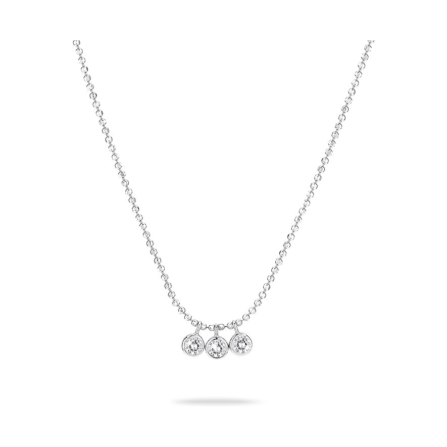 Tamaris Kette, Zirkonia, synthetisch, Damen, 925er Silber, silber
