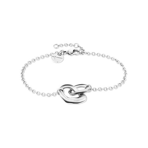 Bracelet Tamaris en acier inoxydable avec pendentif cœur.