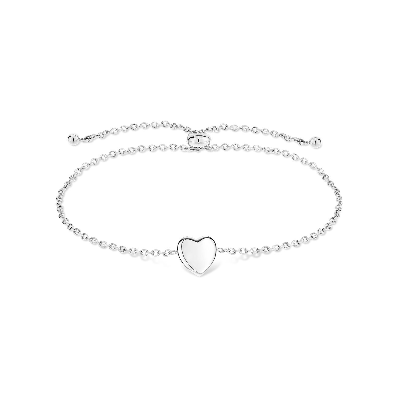 Bracelet Tamaris en acier inoxydable avec pendentif cœur.