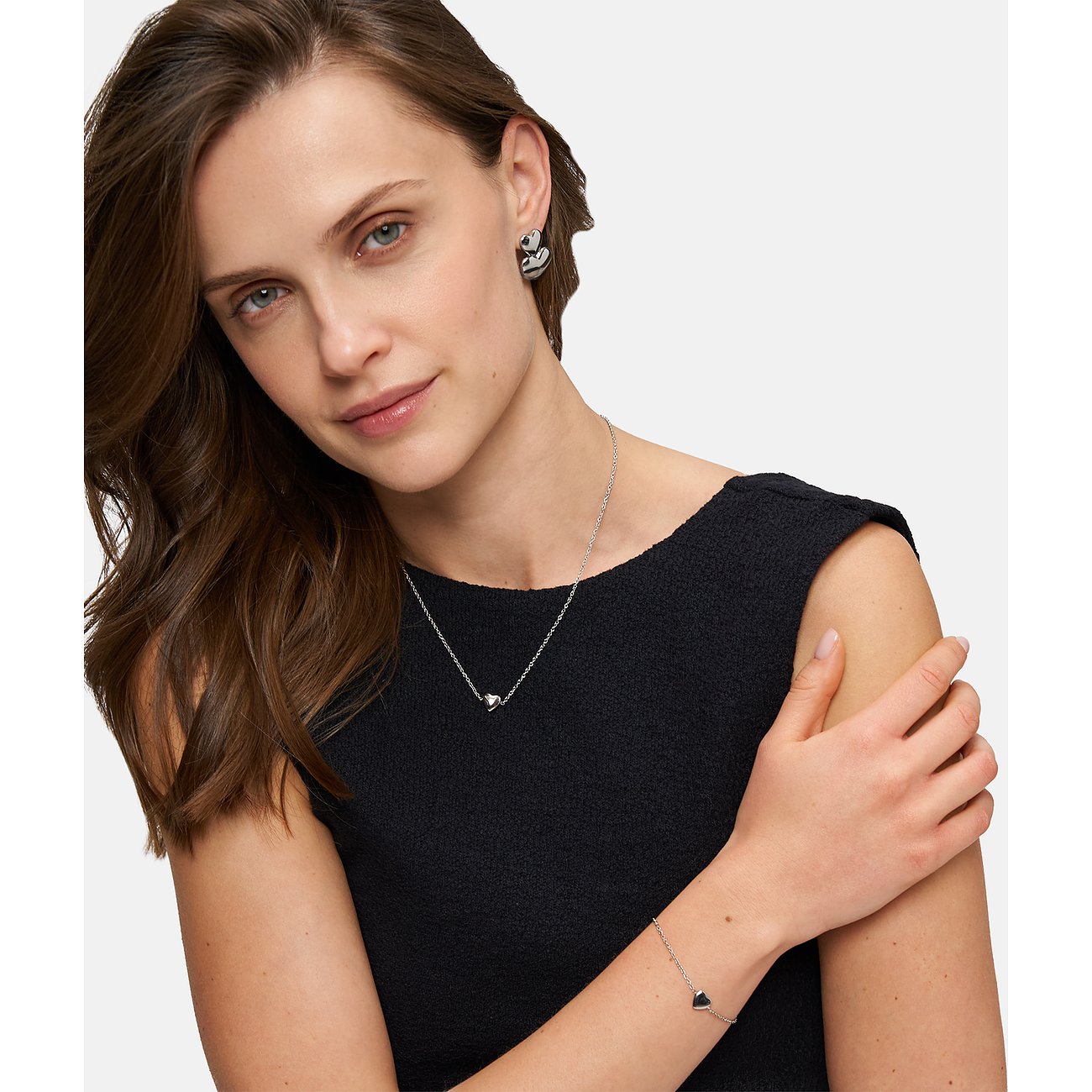 Bracelet Tamaris en acier inoxydable avec pendentif cœur.