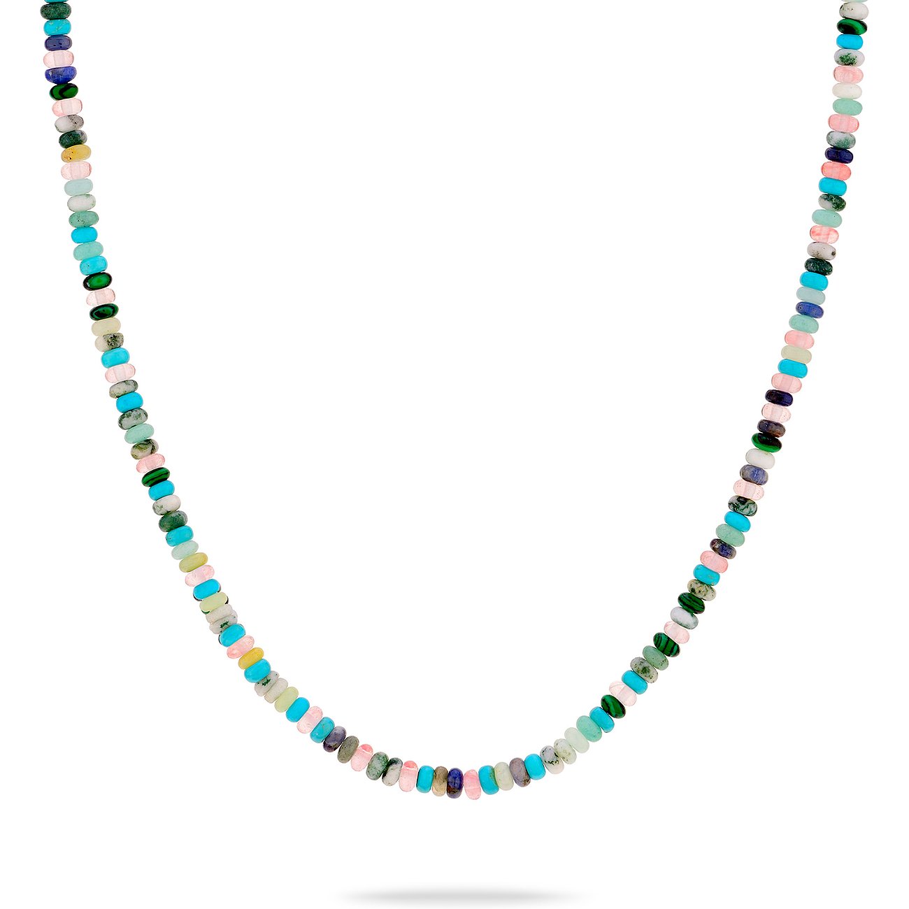 Tamaris halsband i rostfritt stål med färgglada stenar.