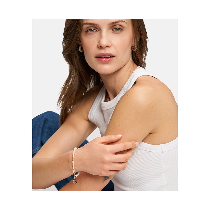 Tamaris Armband aus Edelstahl mit bunten Steinen.