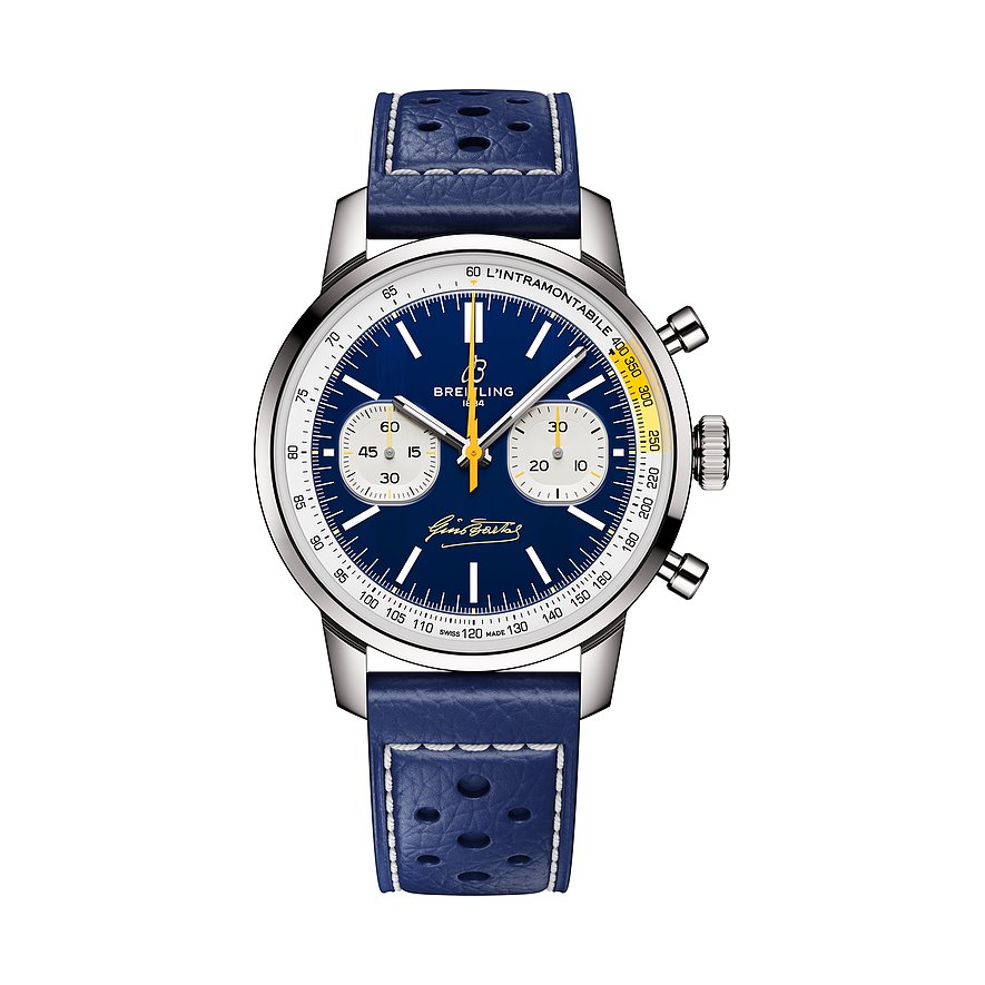 Breitling Chronograph Top Time AB01767A1C1X1, Herren, Edelstahl, Armband: Leder, Automatik, analog