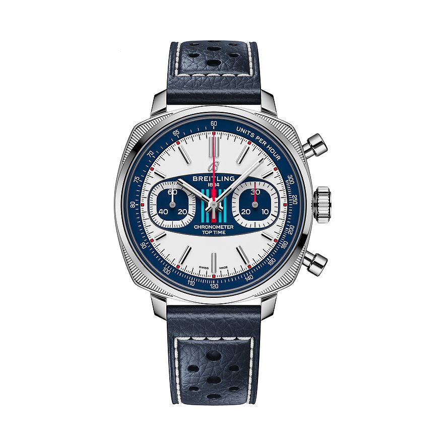 Breitling Chronograph Top Time AB01772A1G1X1, Unisex, Edelstahl, Armband: Leder, Automatik, analog