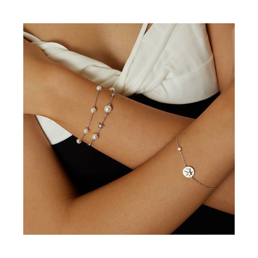 Ania Haie Armband aus 925er Silber mit Perlen und Stern-Anhänger.