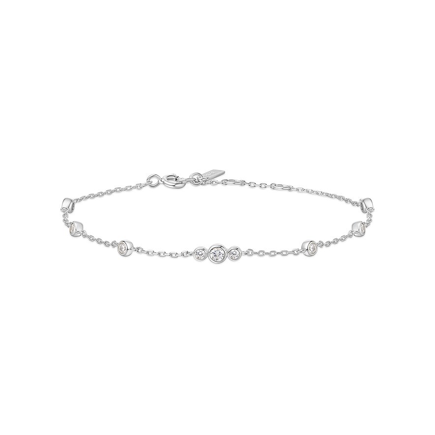 Ania Haie Armband Zirkonia, Damen, 925er Silber, silber