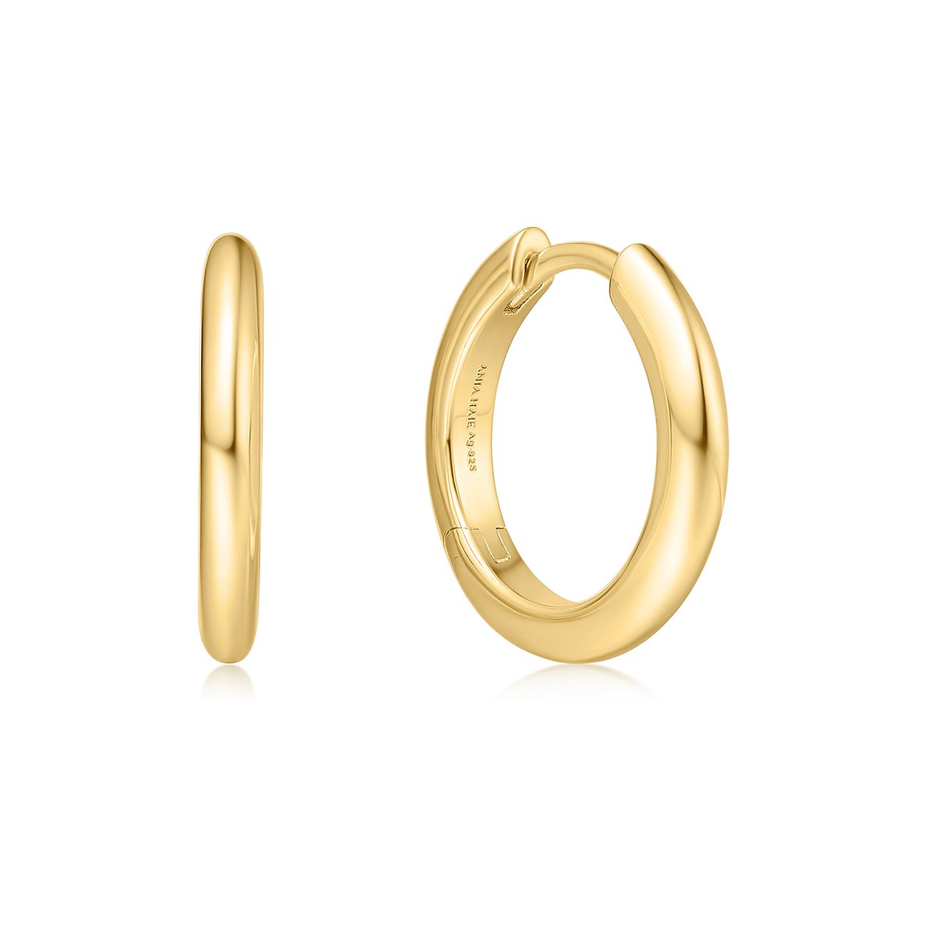 Ania Haie creoler i 925 sterling sølv, guldfarvede.