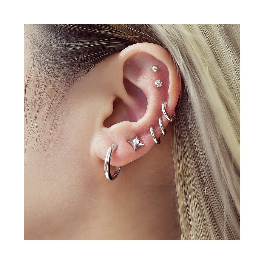 Ania Haie Ohrringe aus 925er Silber mit Stern-Anhänger und Zirkonia.