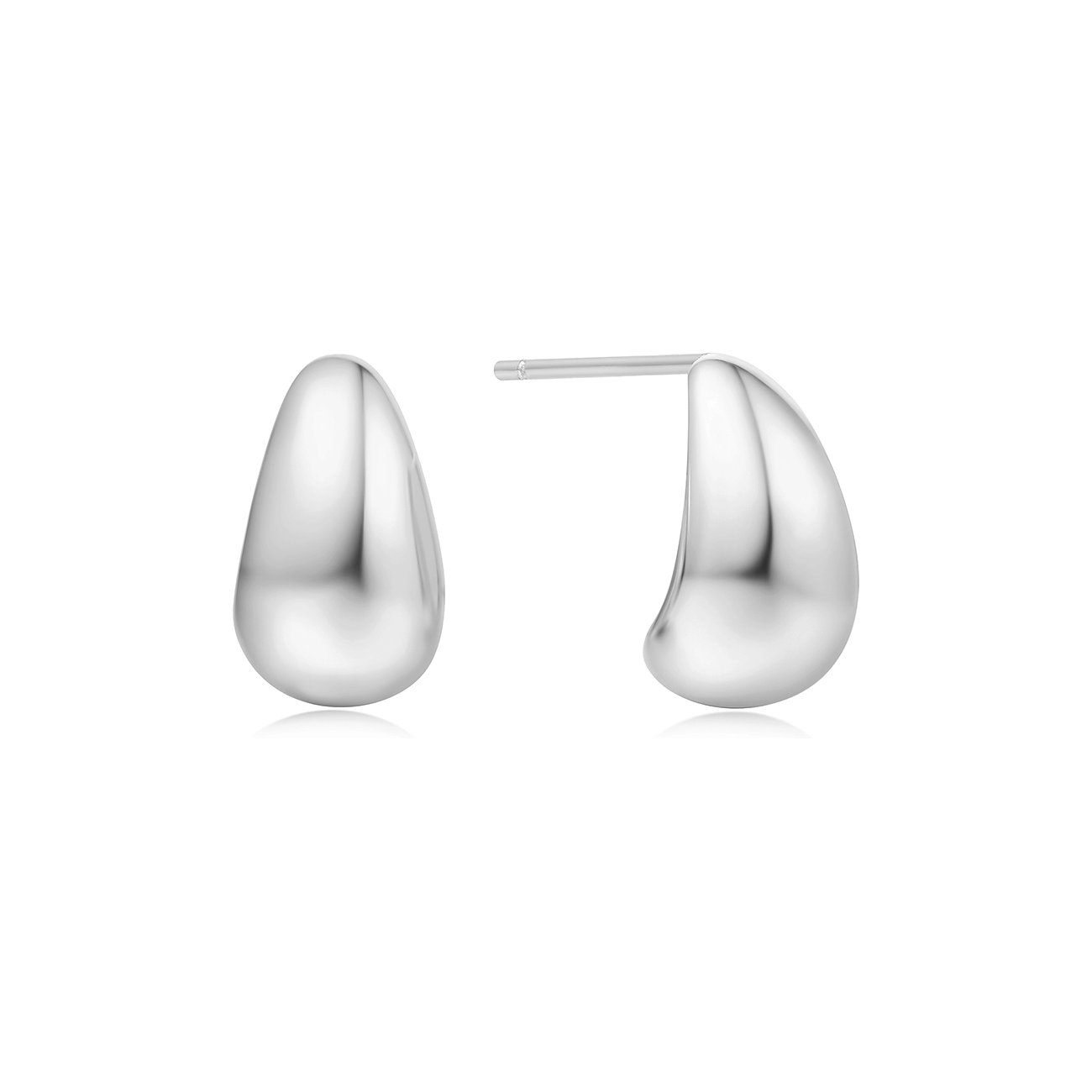 Boucles d'oreilles Ania Haie en argent 925, forme goutte d'eau.