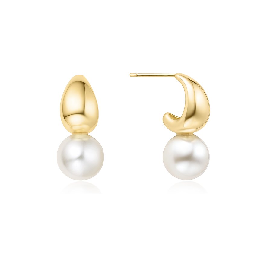 Ania Haie Ohrringe aus 925er Silber mit Perlen und goldfarbener Veredelung.