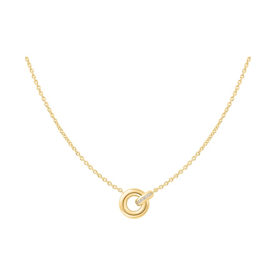 Ania Haie Kette, Zirkonia, Damen, 925er Silber, gold