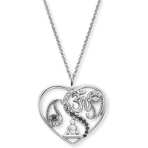 Engelsrufer halsband i 925 silver med zirkon.