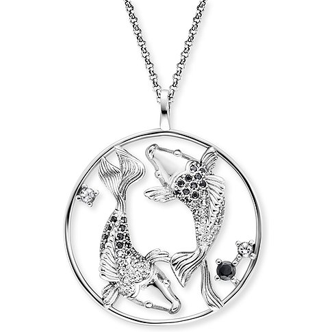 Engelsrufer halsband i 925 silver med zirkon.