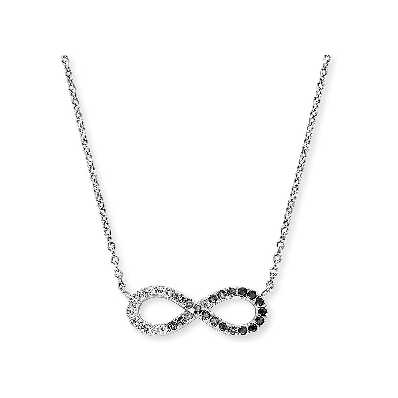 Engelsrufer Damen-Halskette aus 925er Silber mit Zirkonia, Infinity-Symbol.