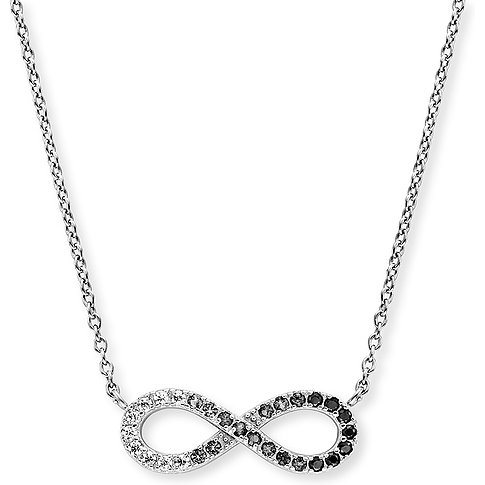 Collier Engelsrufer pour femme en argent 925 avec zircon, symbole infini.
