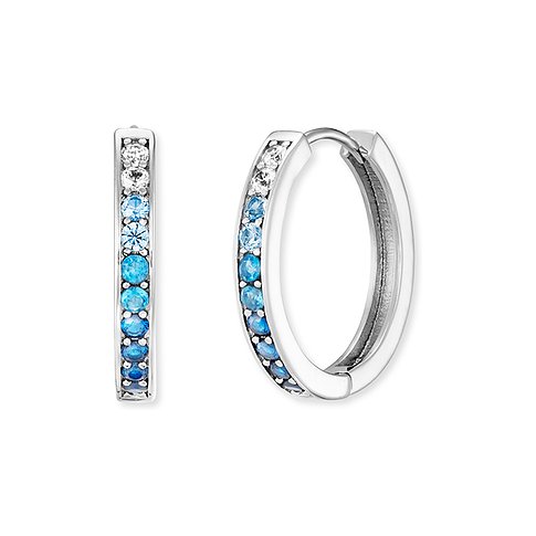 Engelsrufer Ohrringe aus 925er Silber mit blauen Steinen.