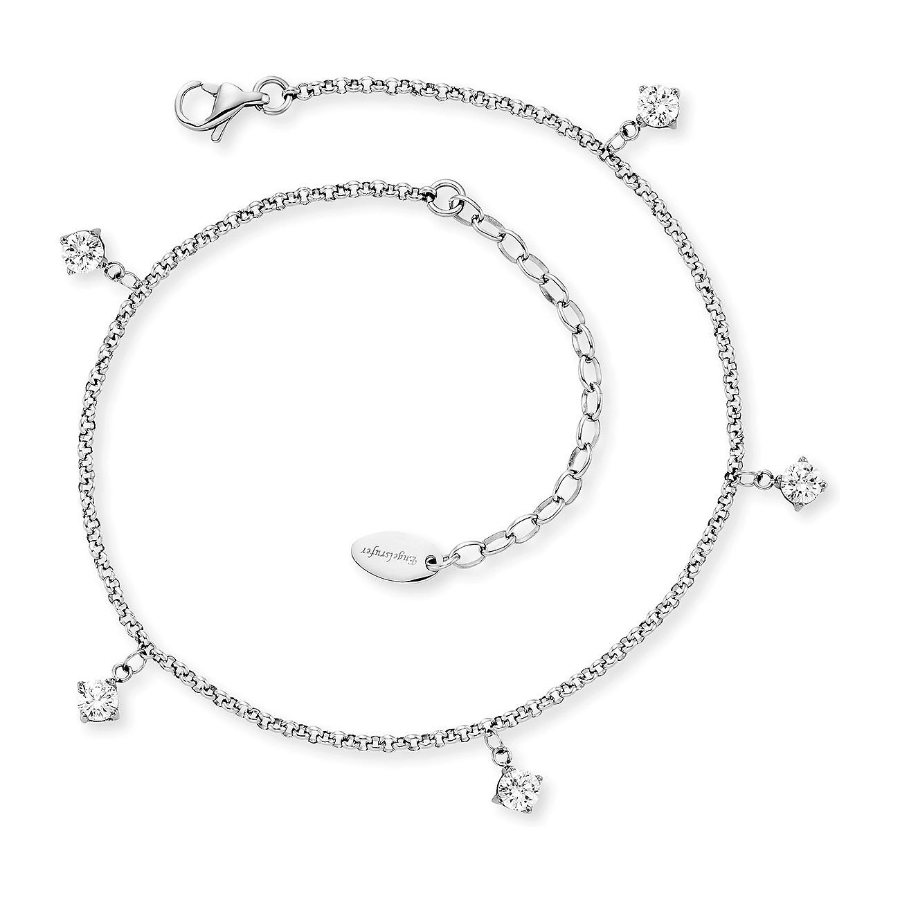 Engelsrufer Fußkette aus Edelstahl mit Zirkonia.