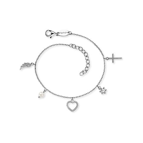 Bracelet Engelsrufer en argent 925 avec zircon et perle.